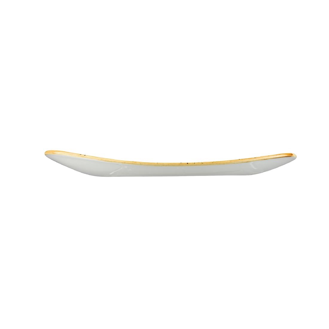 Churchill Stonecast Triangle Plate Mustard Seed Yellow 229mm