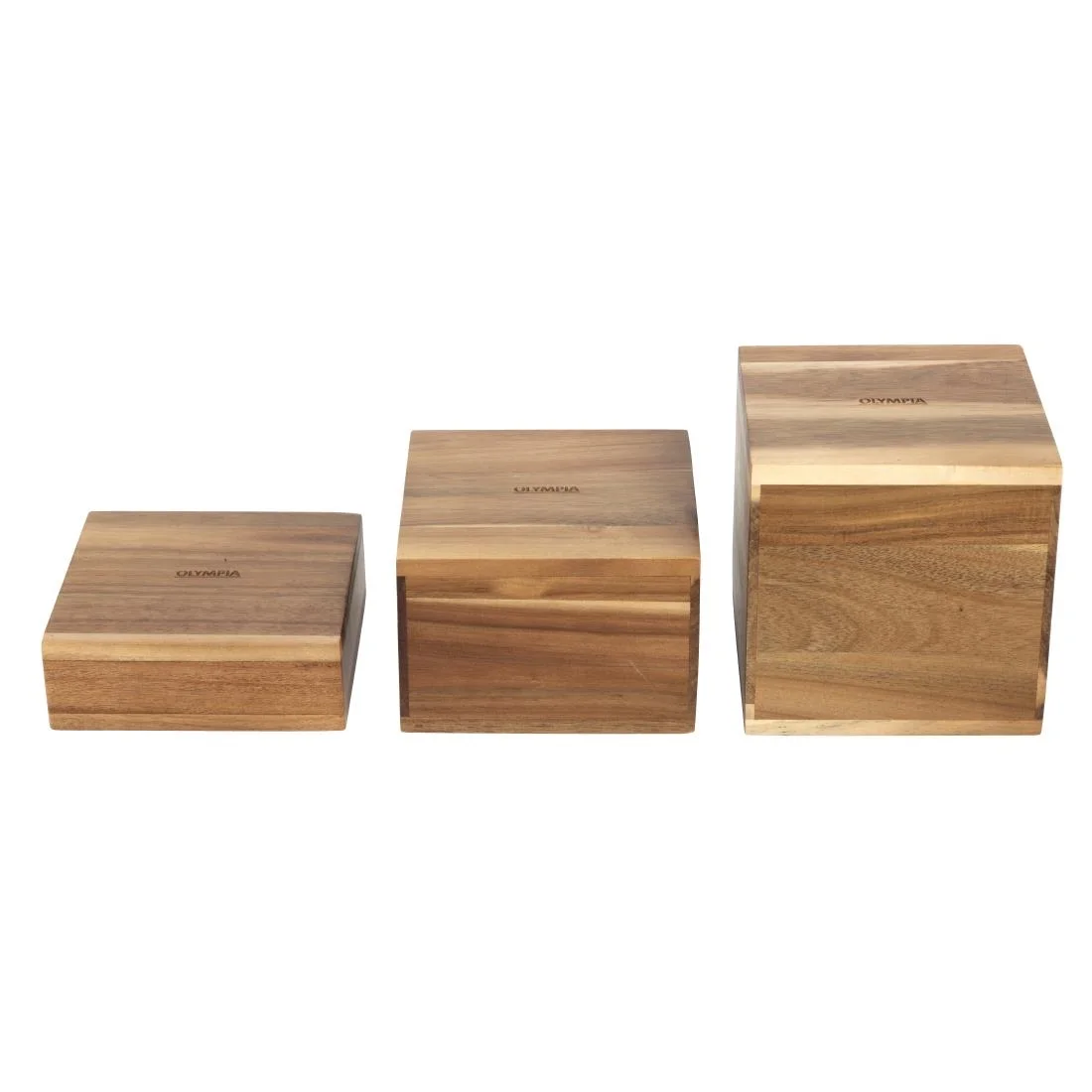 Olympia Acacia Riser Blocks 50/100/150(H)mm (3 Pack) - Image 2