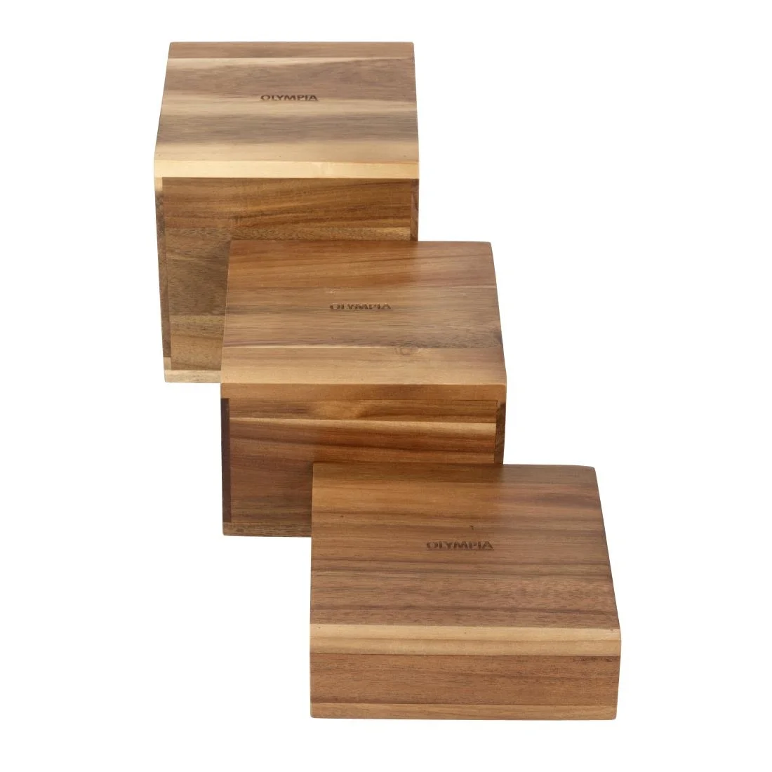 Olympia Acacia Riser Blocks 50/100/150(H)mm (3 Pack) - Image 2