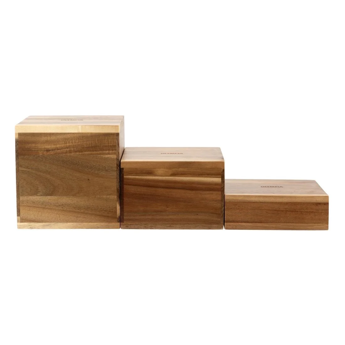 Olympia Acacia Riser Blocks 50/100/150(H)mm (3 Pack) - Image 3