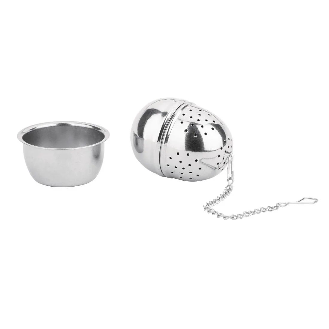 Olympia Oval Stainless Steel Tea Strainer 40(Ø) x 55(H)mm - Image 2