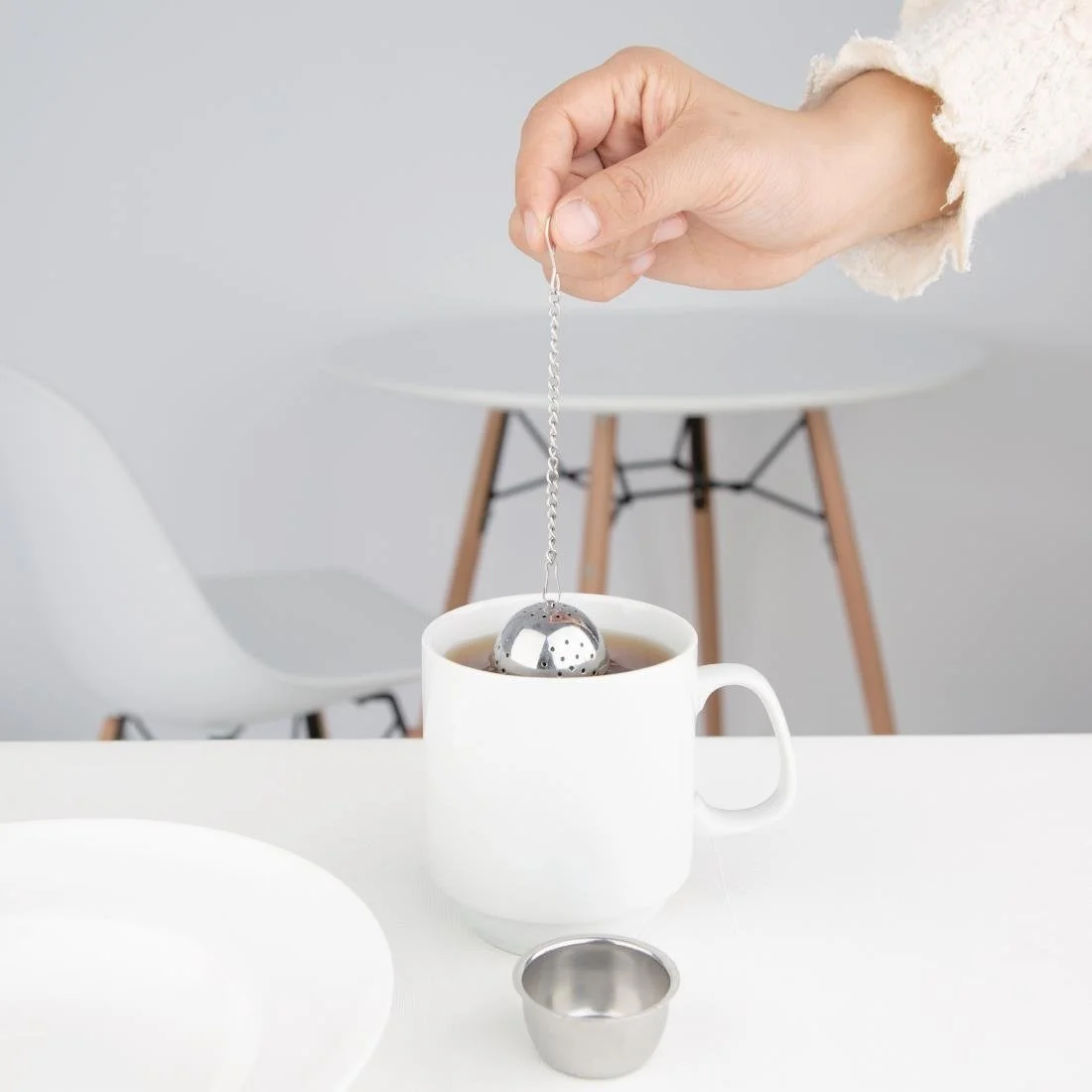 Olympia Oval Stainless Steel Tea Strainer 40(Ø) x 55(H)mm - Image 5