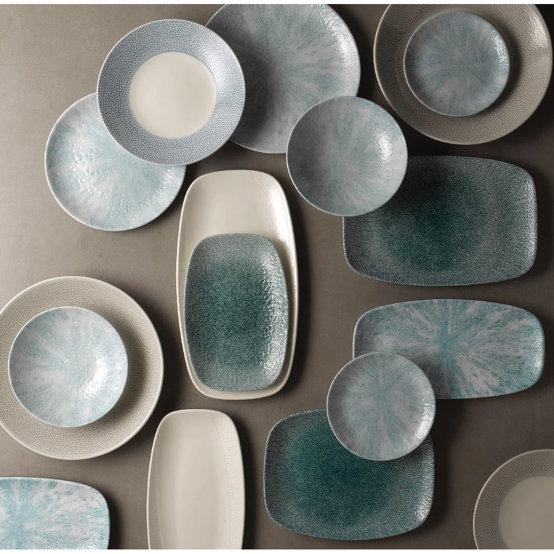 Churchill Raku Oblong Chef Plates Jade Green 157 x 237mm (12 Pack) - Image 5