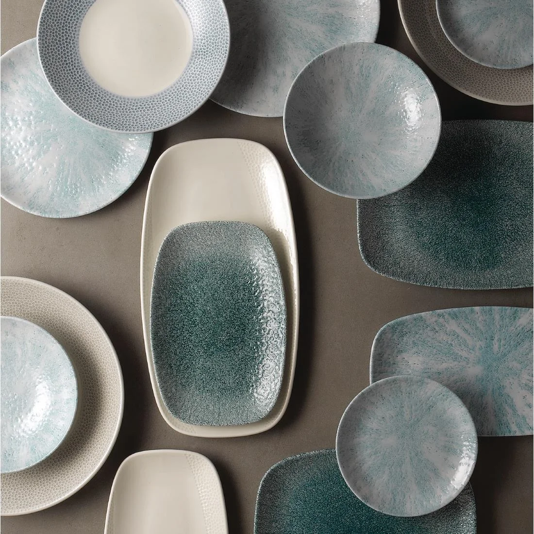 Churchill Raku Oblong Chef Plates Jade Green 157 x 237mm (12 Pack) - Image 6