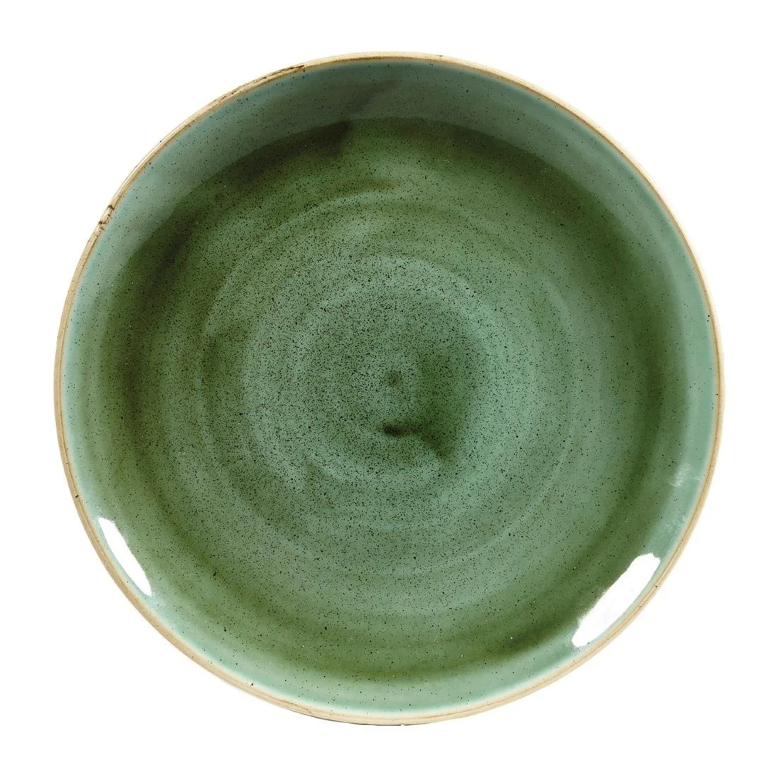 Churchill Stonecast Round Coupe Plates Samphire Green 217mm (12 Pack)