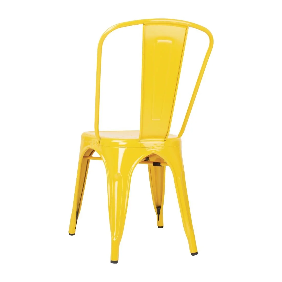 Bolero Bistro Steel Side Chairs Yellow (Pack of 4) - Image 4