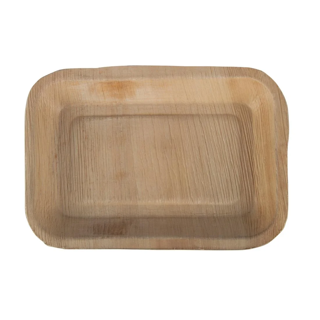 Fiesta Compostable Deep Palm Leaf Plates Rectangular 250mm (100 Pack) - Image 1