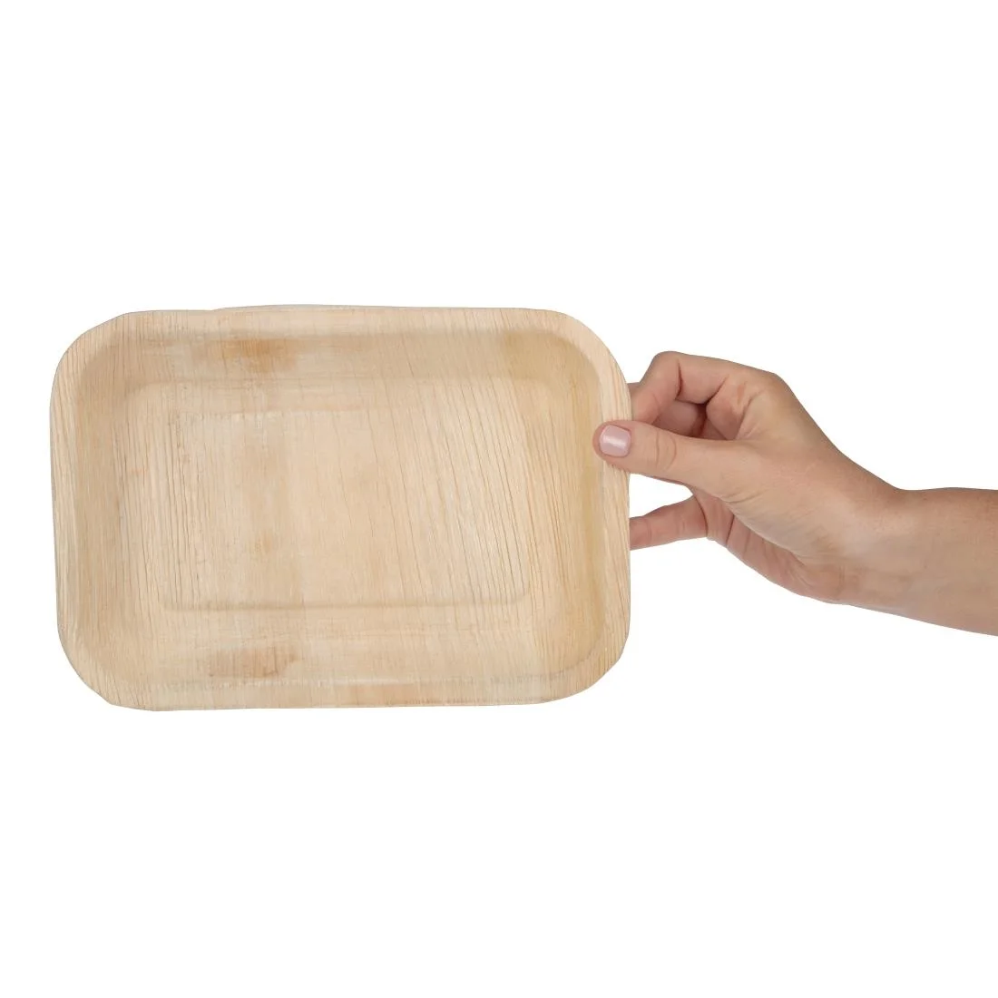 Fiesta Compostable Deep Palm Leaf Plates Rectangular 250mm (100 Pack) - Image 7