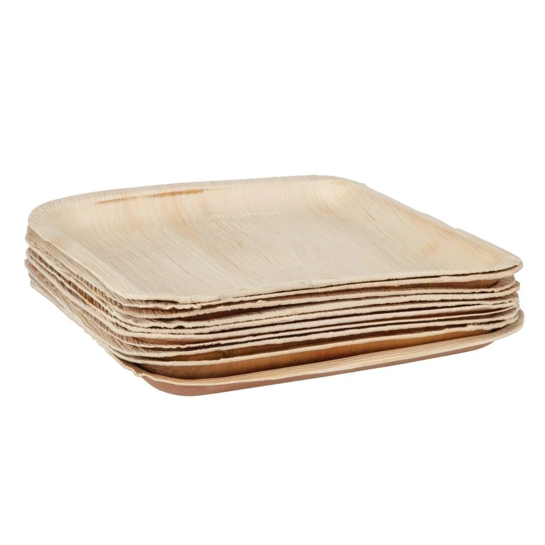 Fiesta Compostable Palm Leaf Plates Square 250mm (100 Pack) - Image 5