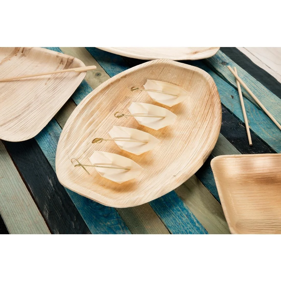Fiesta Compostable Wooden Sushi Boats Small 80mm (Pack of 100) - Image 7