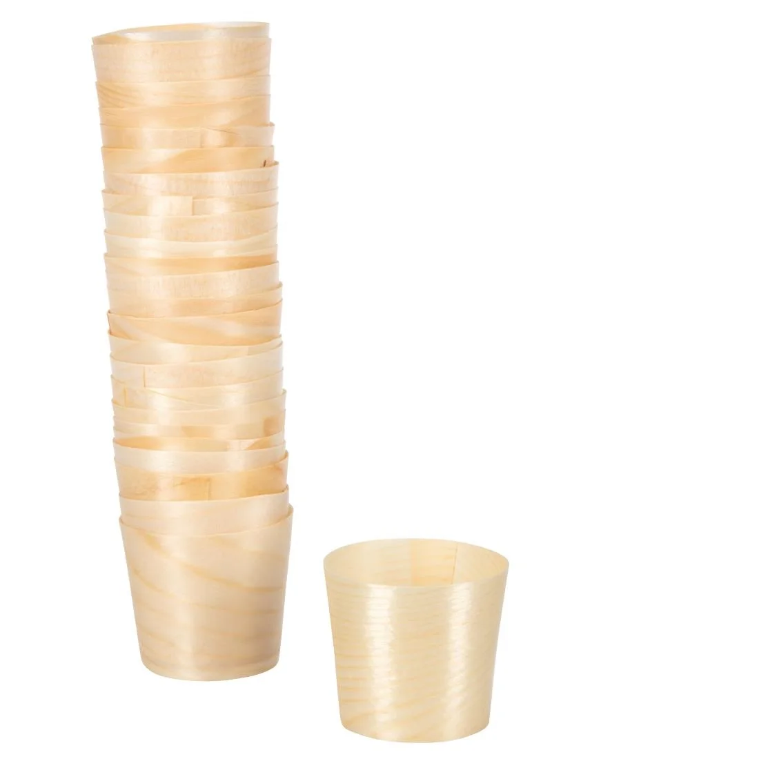 Fiesta Compostable Wooden Sauce Pots 38ml / 1.25oz (Pack of 100) - Image 6