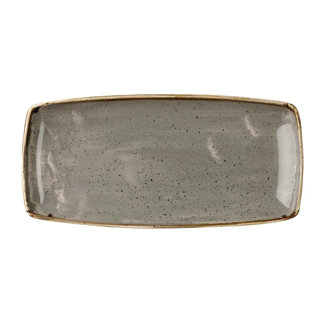 Churchill Stonecast Rectangular Plate Peppercorn Grey 295 x 150mm