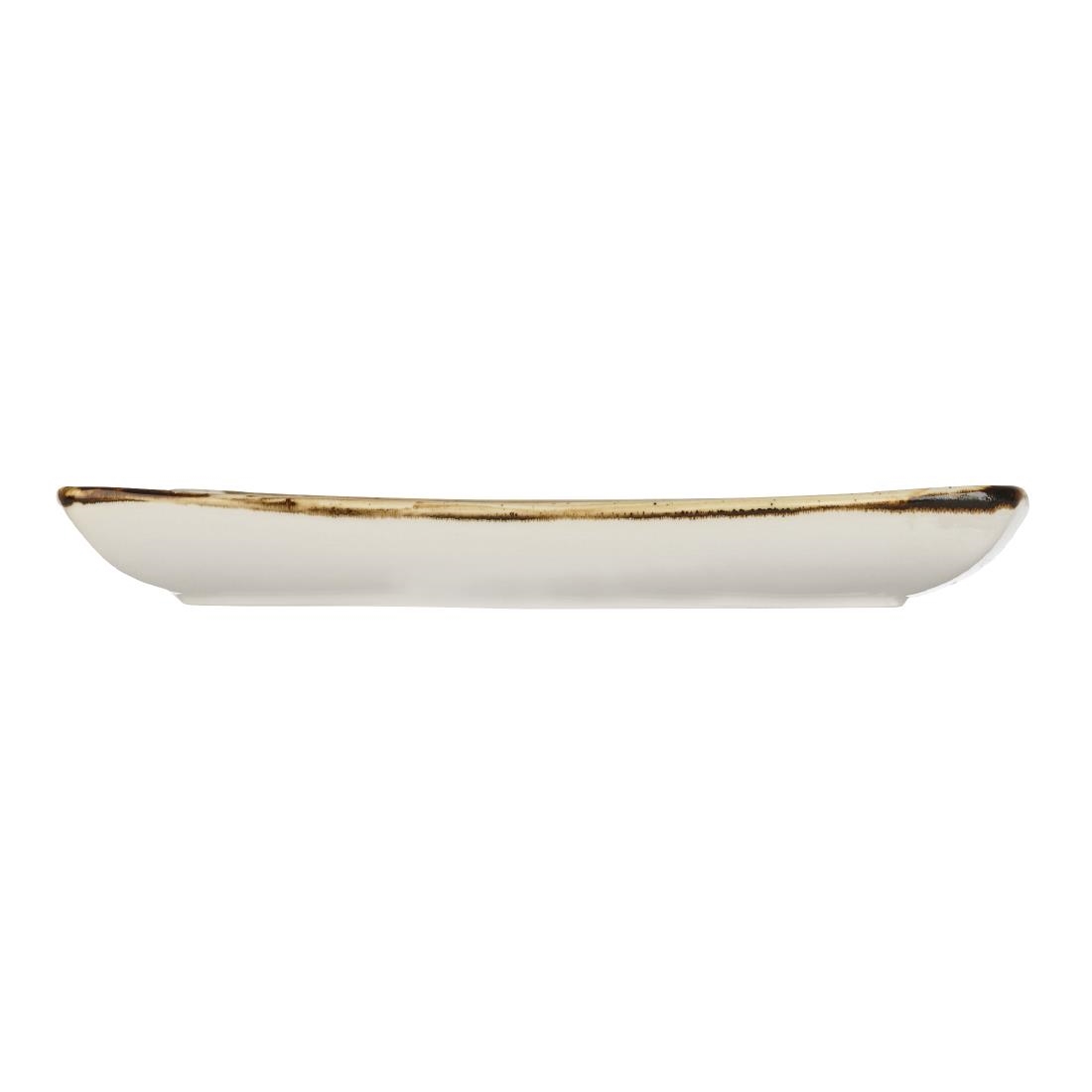 Churchill Stonecast Deep Square Plate Peppercorn Grey 260mm