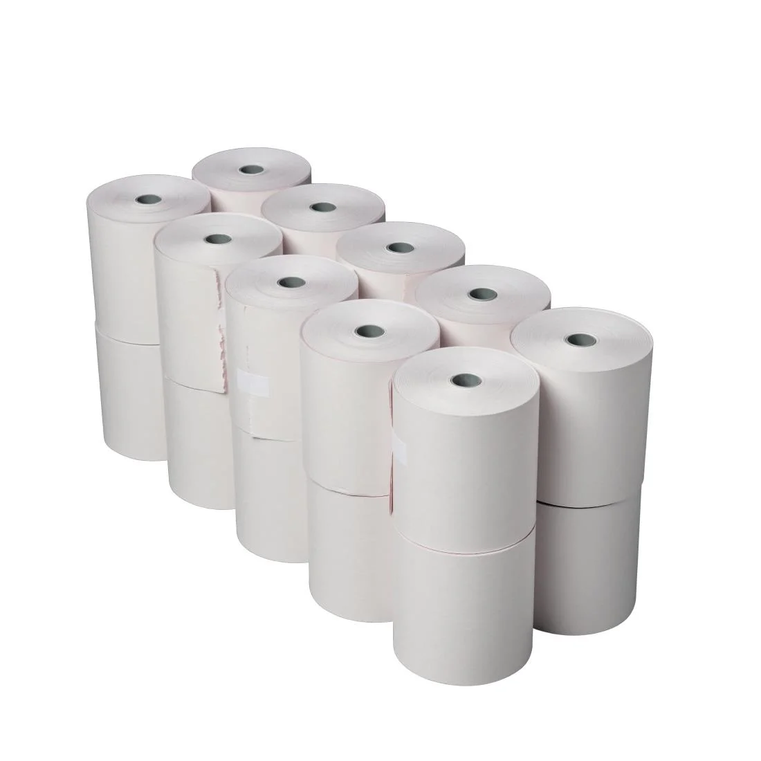 Non-thermal 2ply White and Pink Till Roll 76mm x 70mm - Image 2