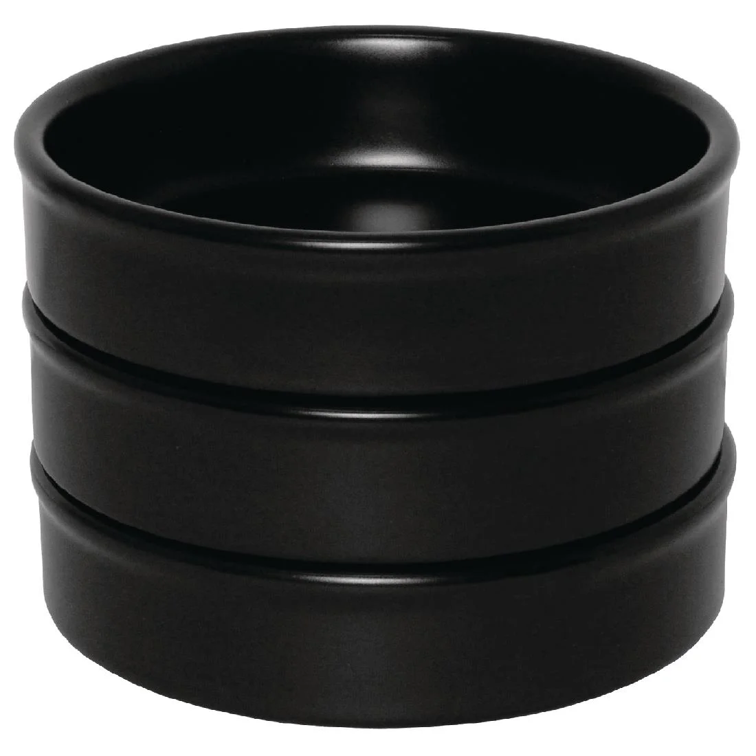 Olympia Mediterranean Stackable Dishes Black 134mm - Image 4