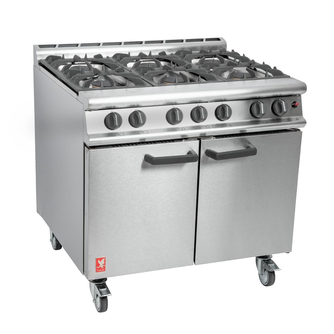 Falcon 6 Burner Dominator Plus Oven Range G3101 Natural Gas with Castors