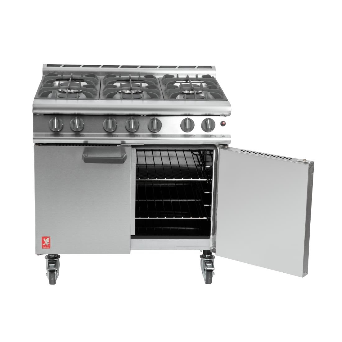 Falcon 6 Burner Dominator Plus Oven Range G3101 Natural Gas with Castors