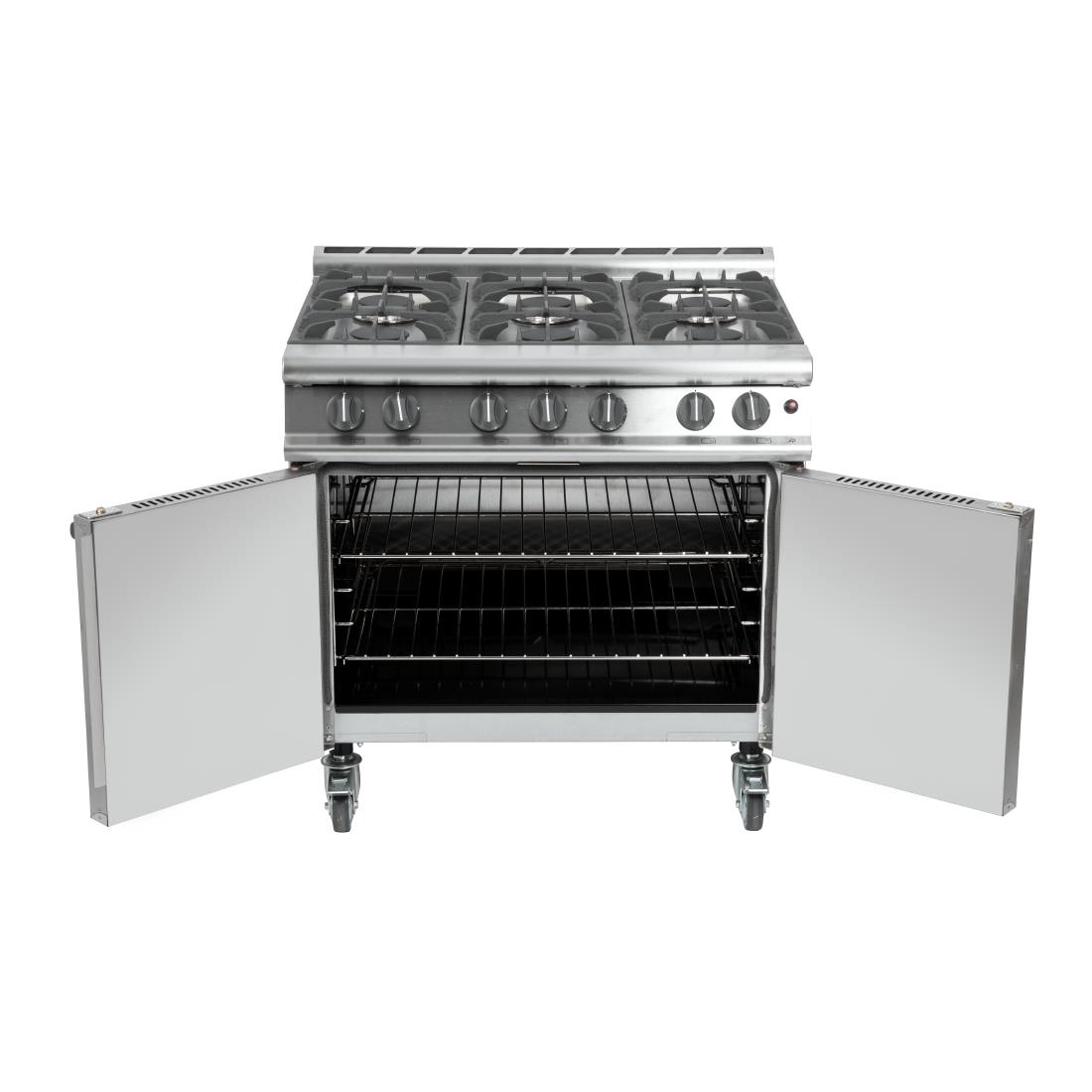 Falcon 6 Burner Dominator Plus Oven Range G3101 Natural Gas with Castors