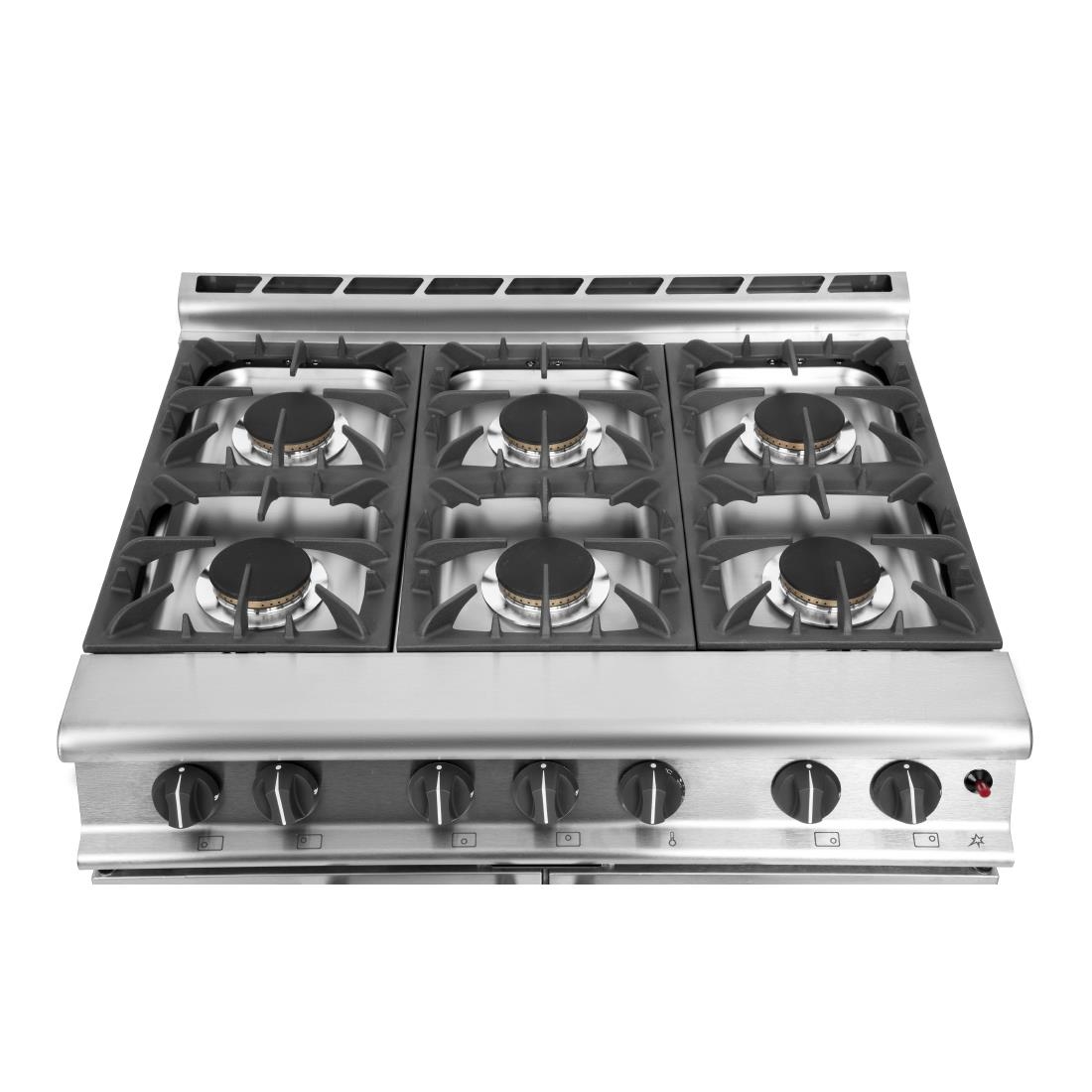 Falcon 6 Burner Dominator Plus Oven Range G3101 Natural Gas with Castors