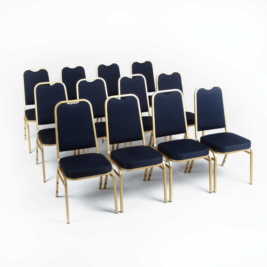 Bolero Squared Back Banquet Chair Blue (Pack of 4)