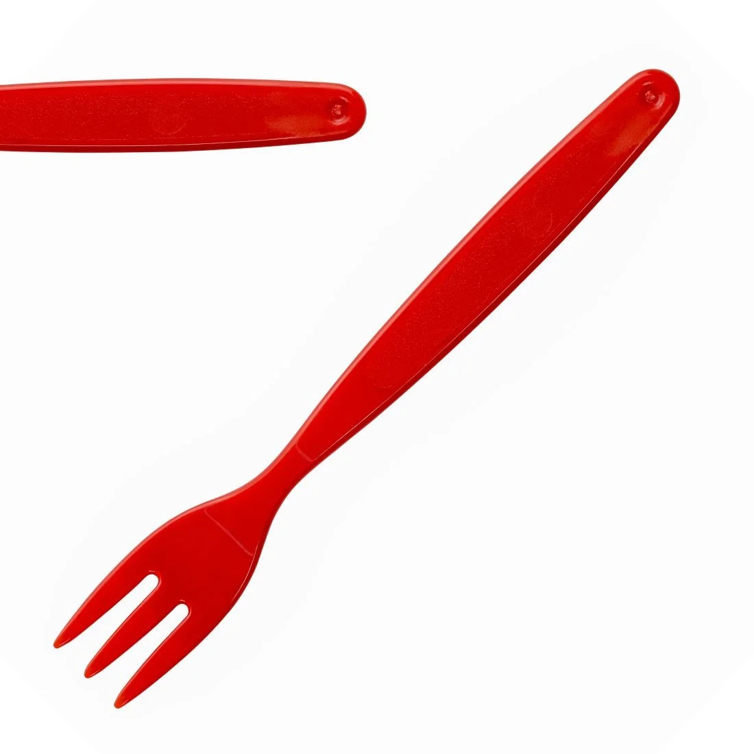 Polycarbonate Fork Red Kristallon