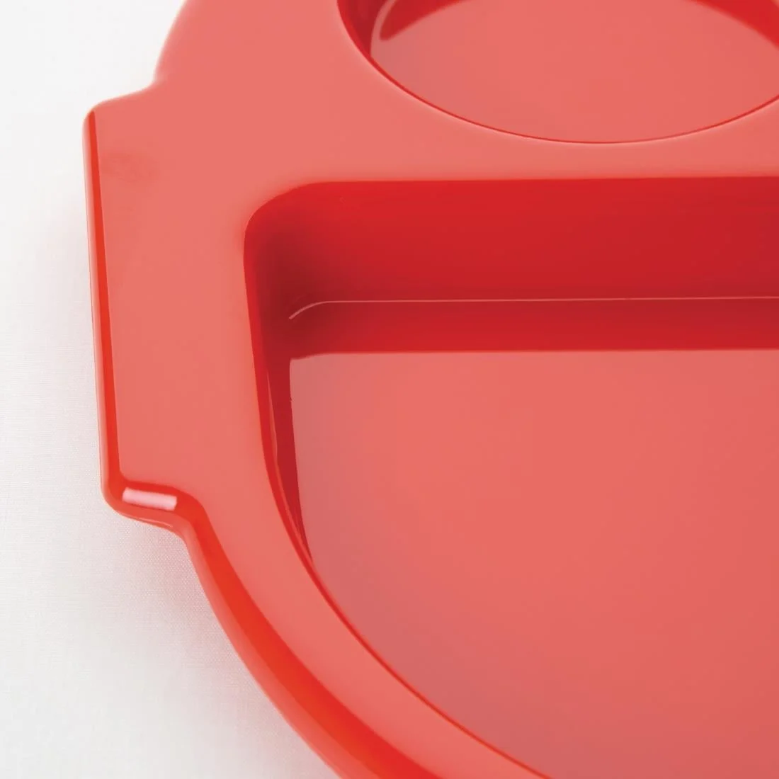 Kristallon Plastic Food Compartment Tray Large Red - Image 3