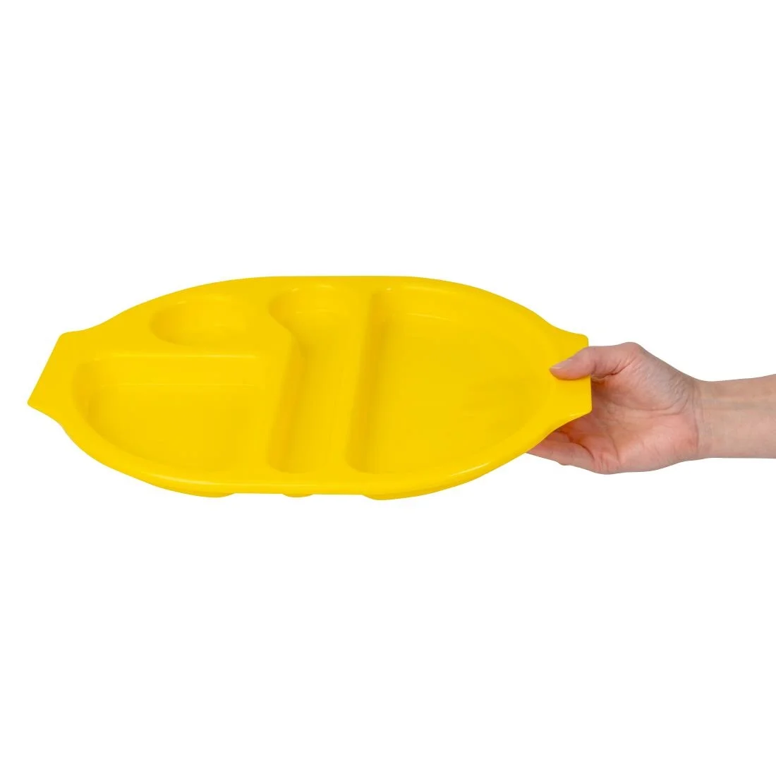 Kristallon Plastic Food Compartment Tray Small Yellow - Image 7