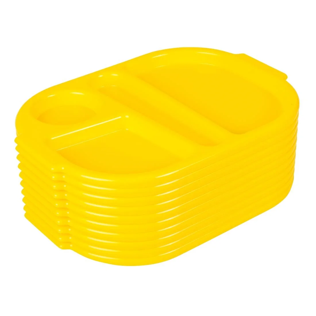 Kristallon Plastic Food Compartment Tray Small Yellow - Image 8