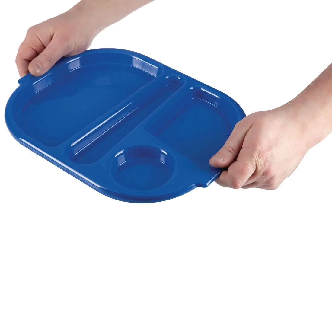 Kristallon Plastic Food Compartment Tray Small Blue - Image 6