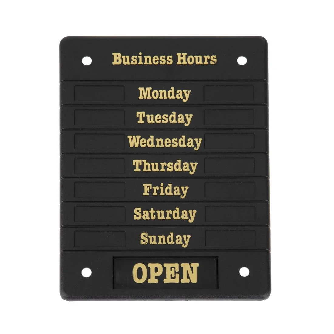 Beaumont Opening Time Sign