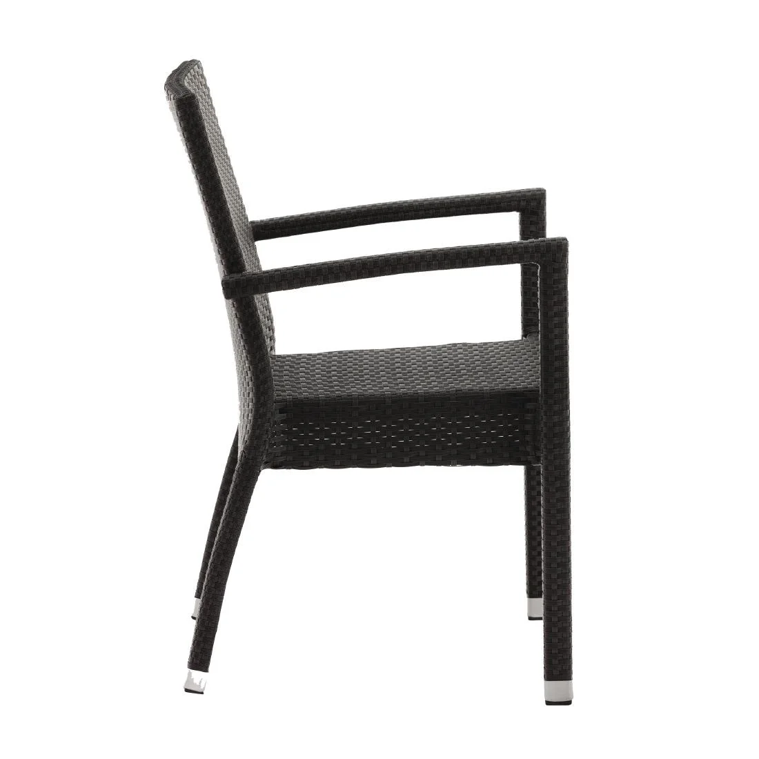 Bolero PE Wicker Armchairs Charcoal (Pack of 4) - Image 2