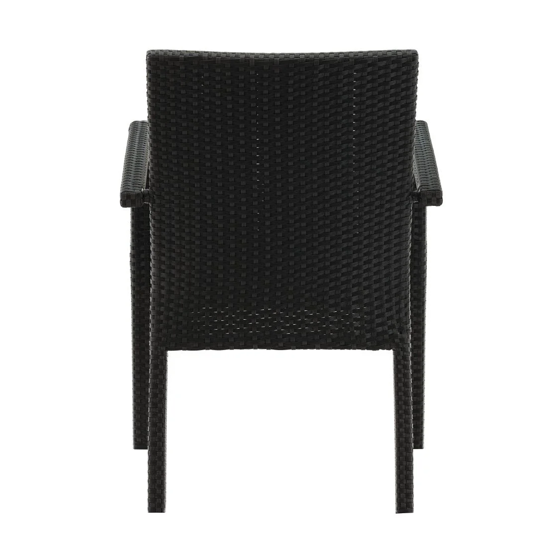 Bolero PE Wicker Armchairs Charcoal (Pack of 4) - Image 3