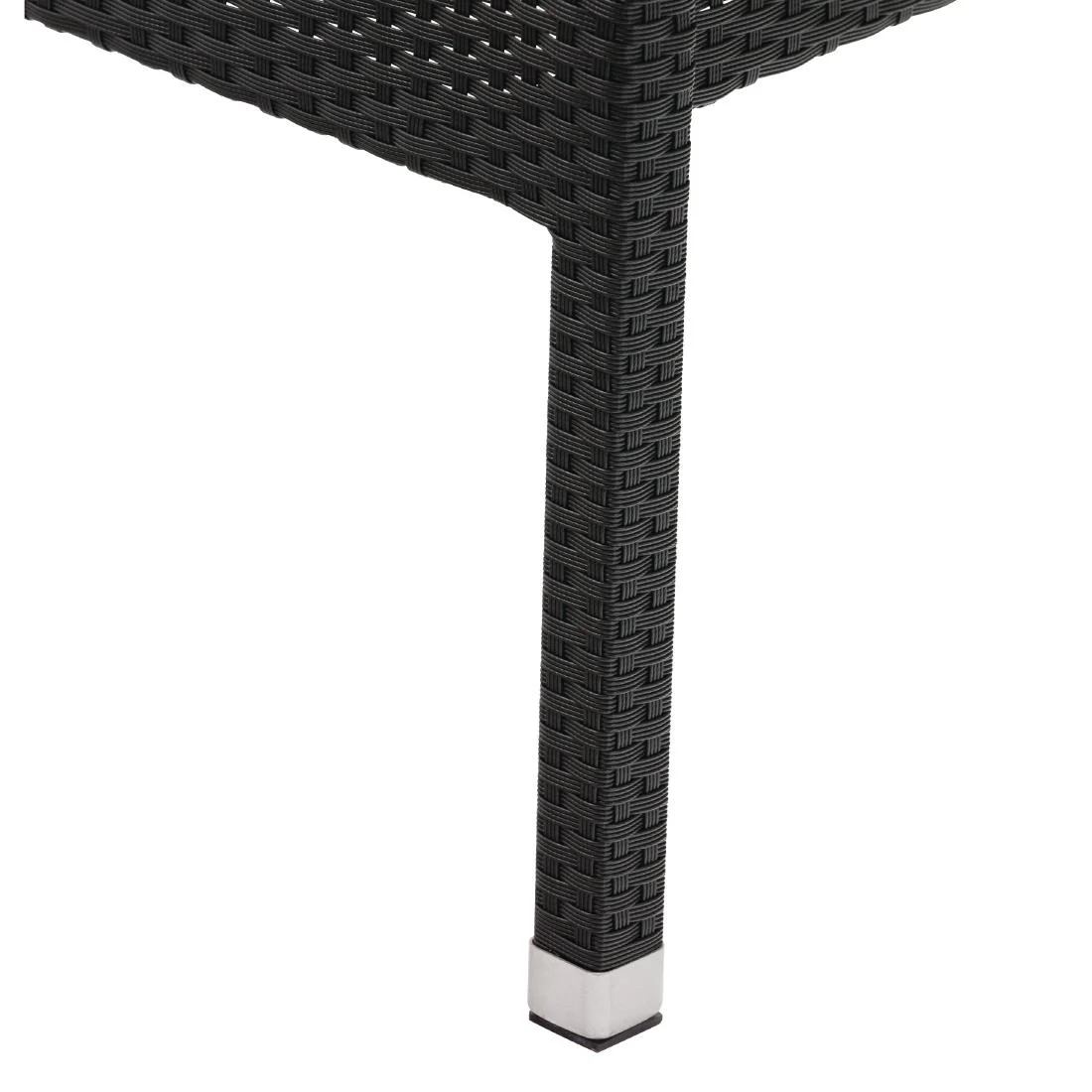Bolero PE Wicker Armchairs Charcoal (Pack of 4) - Image 4
