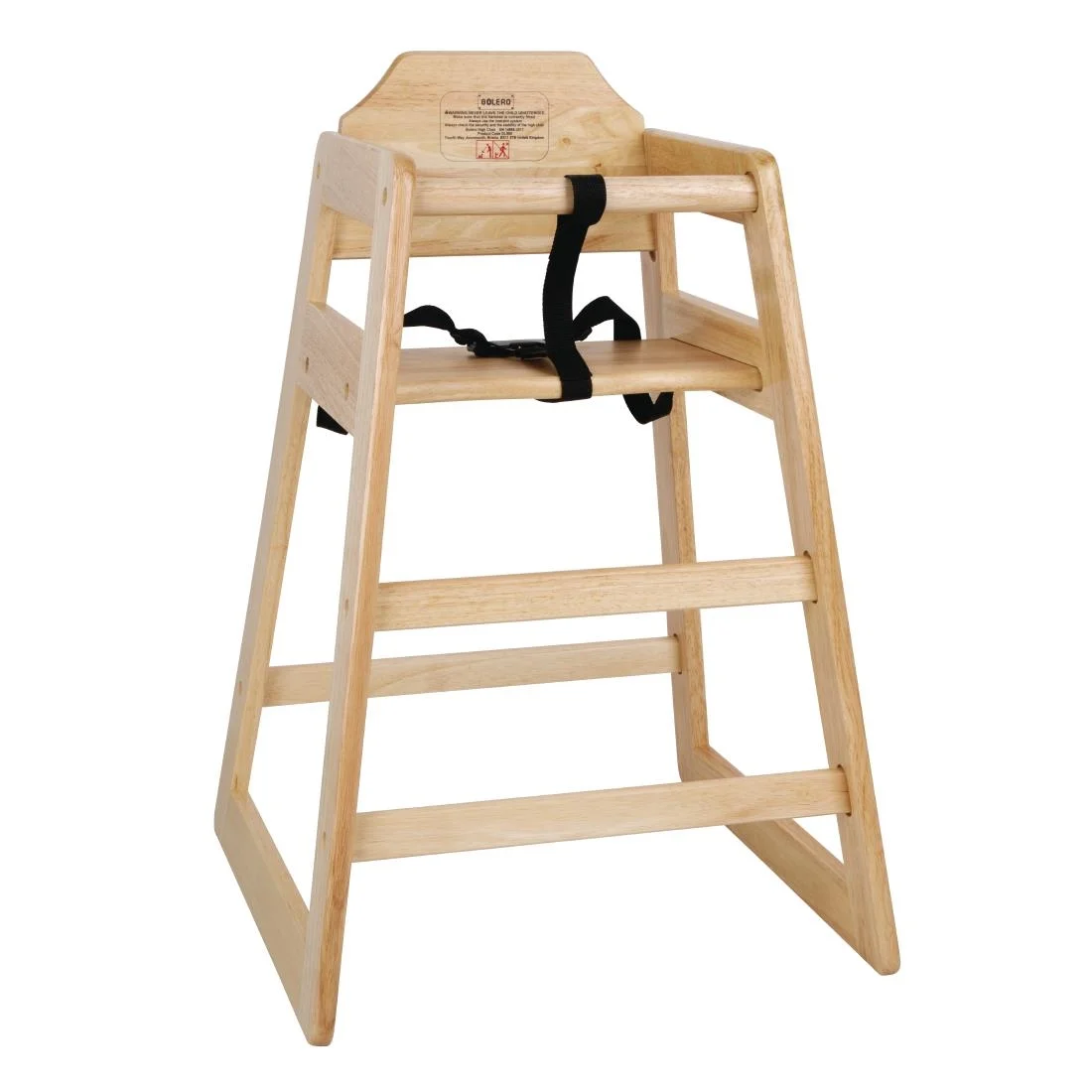 Bolero Wooden Highchair Natural Finish