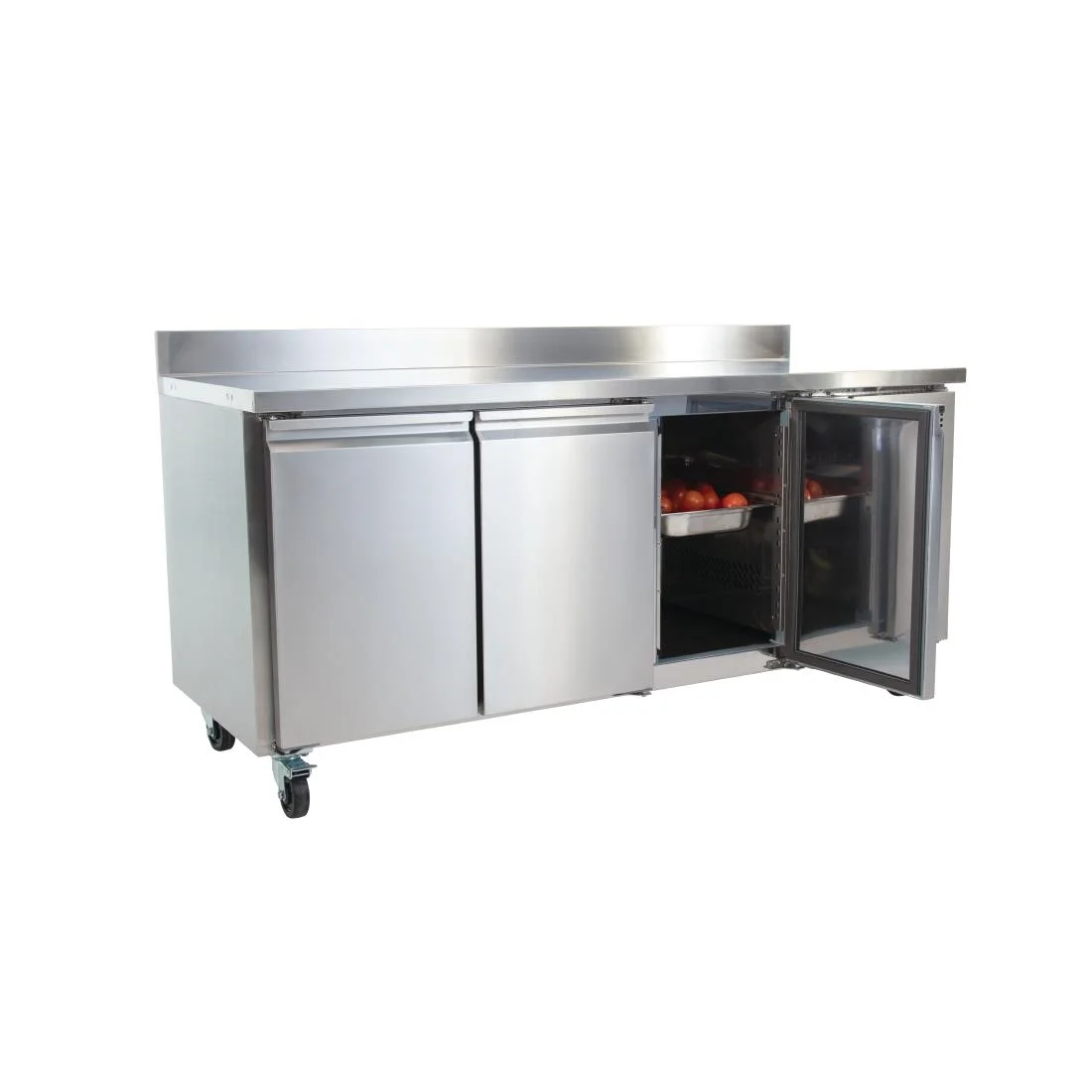 Polar U-Series Triple Door Counter Fridge with Upstand 417Ltr - Image 2