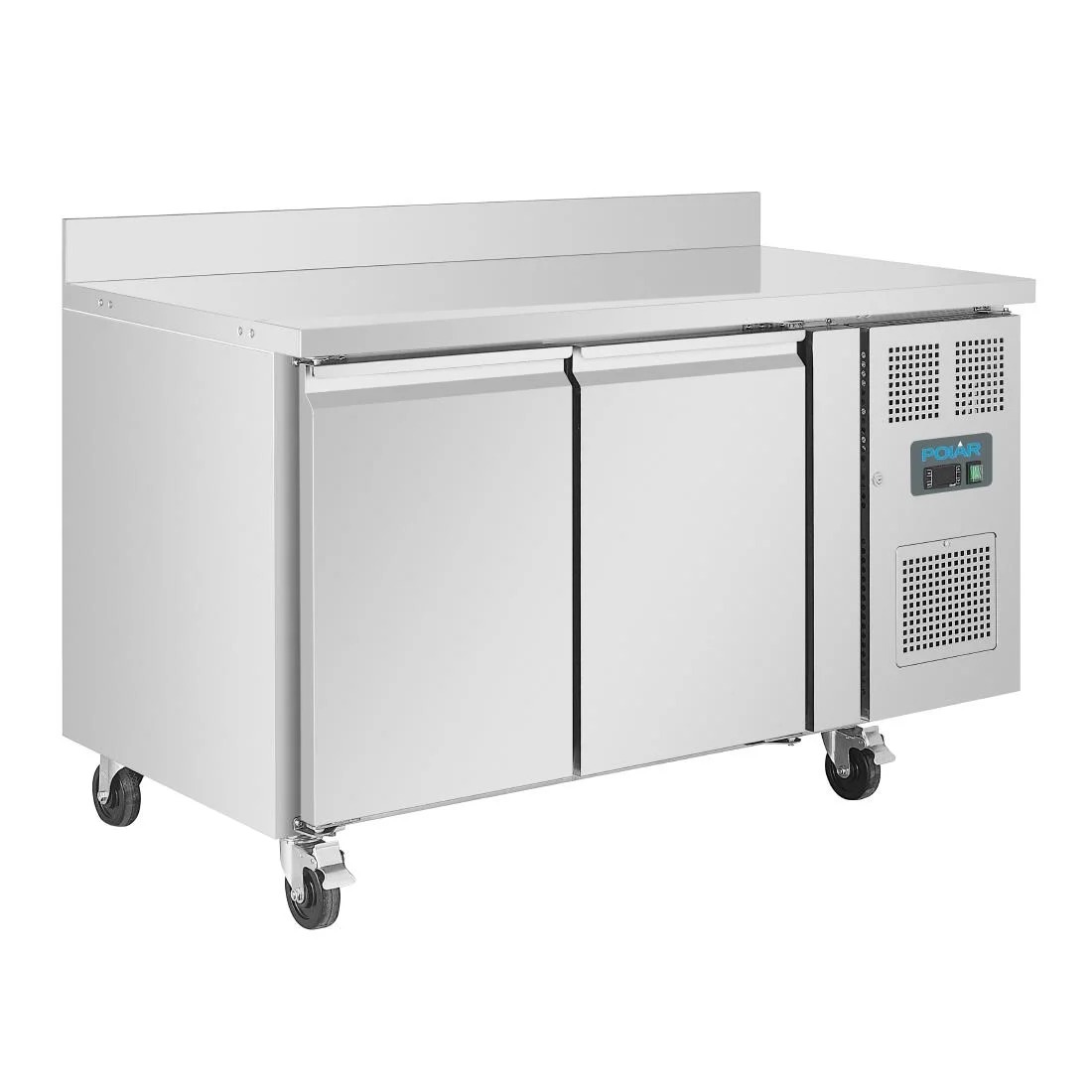 Polar Counter 2 Door Freezer with Upstand 282 Ltr