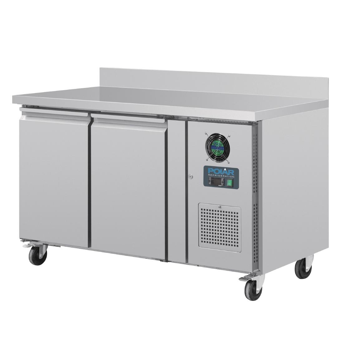 Polar Counter 2 Door Freezer with Upstand 282 Ltr