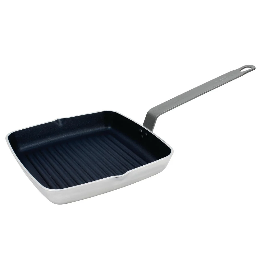 Vogue Square Non Stick Teflon Ribbed Skillet Pan 240mm - Image 6