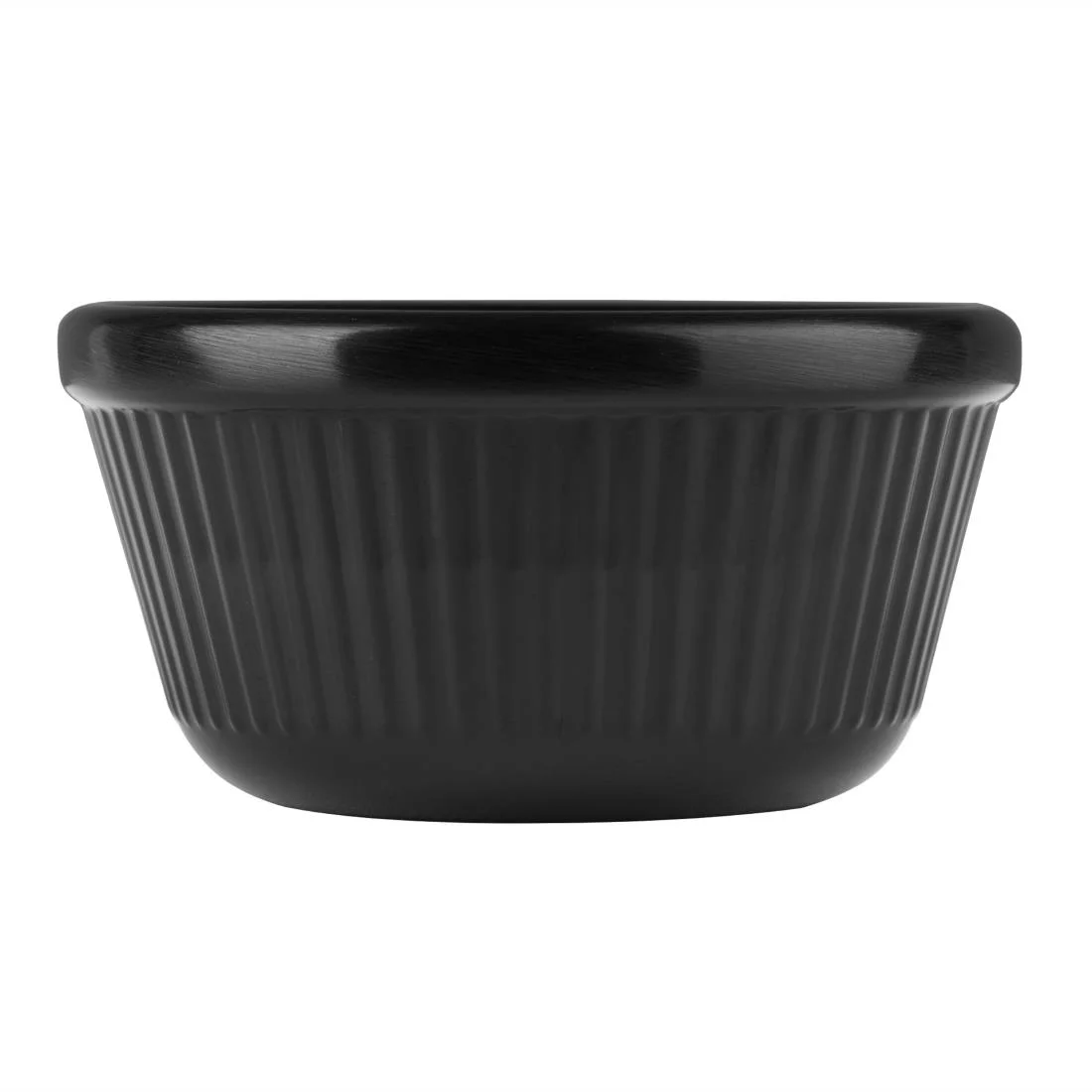 Kristallon Melamine Fluted Ramekins Black 70mm - Image 2