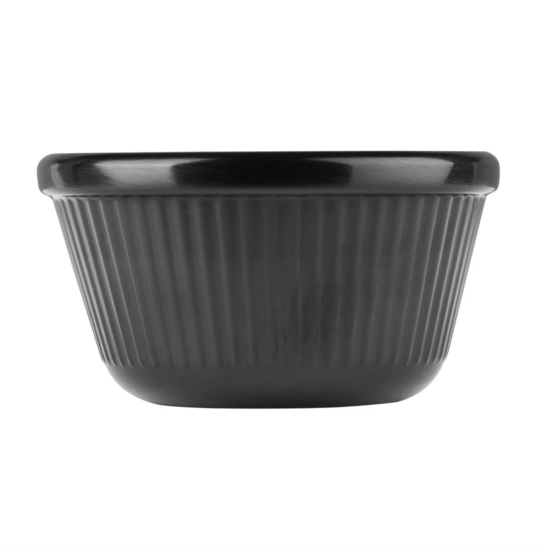 Kristallon Melamine Fluted Ramekins Black 76mm - Image 2