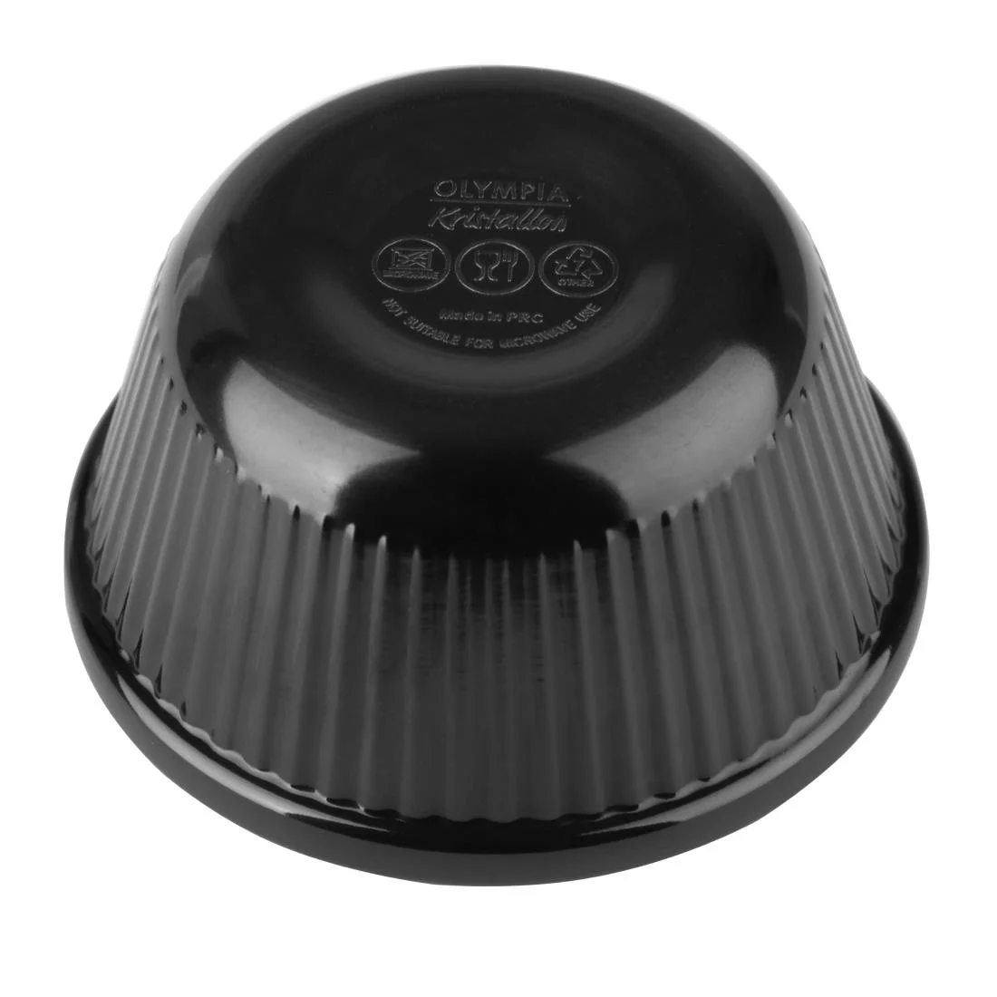 Kristallon Melamine Fluted Ramekins Black 76mm - Image 4