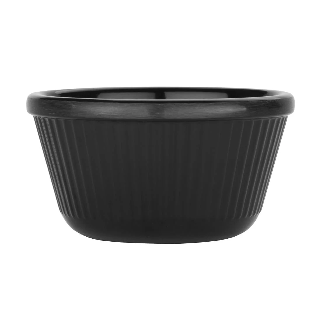 Kristallon Melamine Fluted Ramekins Black 89mm - Image 2