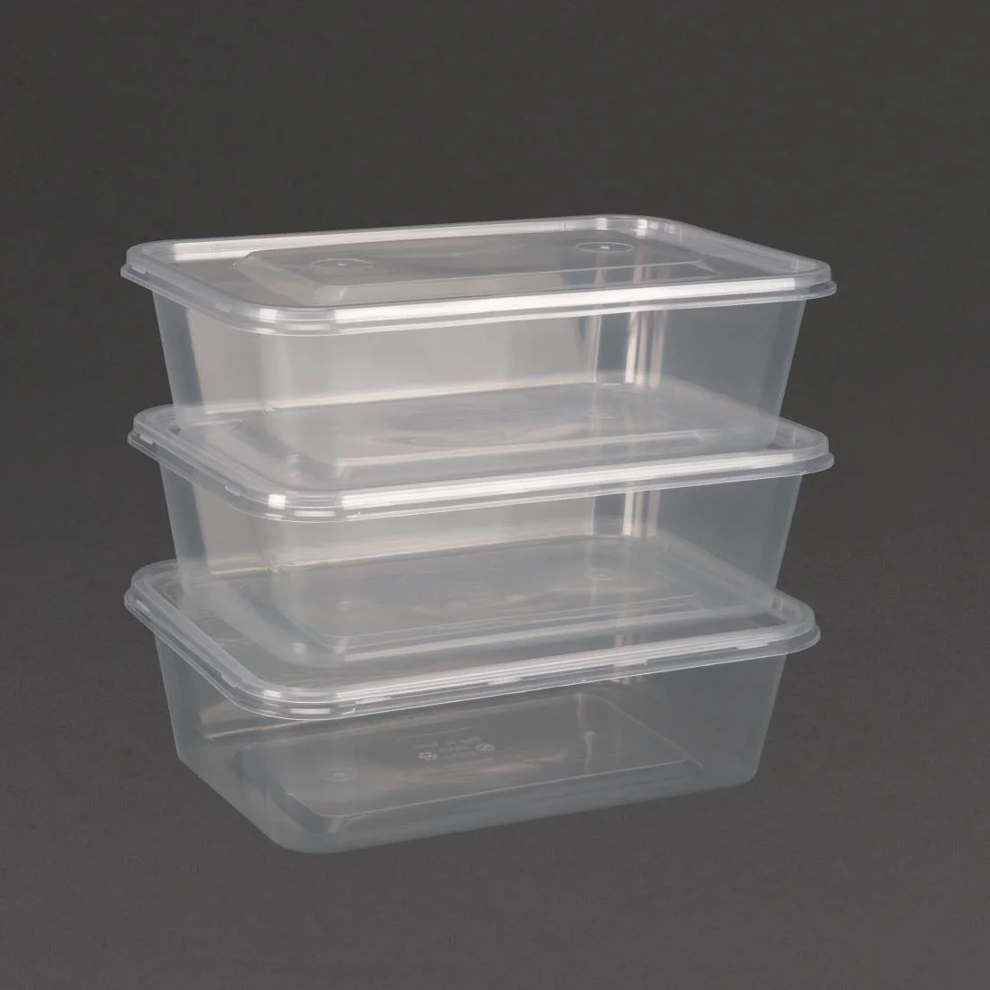 Fiesta Recyclable Plastic Microwavable Containers with Lid Medium 650ml (Pack of 250) - Image 3