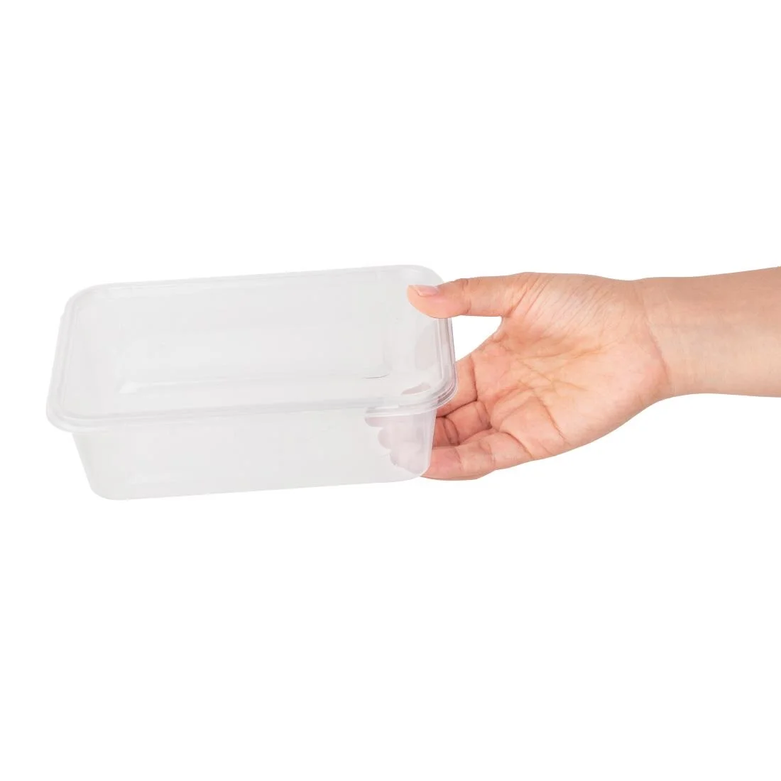 Fiesta Recyclable Plastic Microwavable Containers with Lid Medium 650ml (Pack of 250) - Image 7