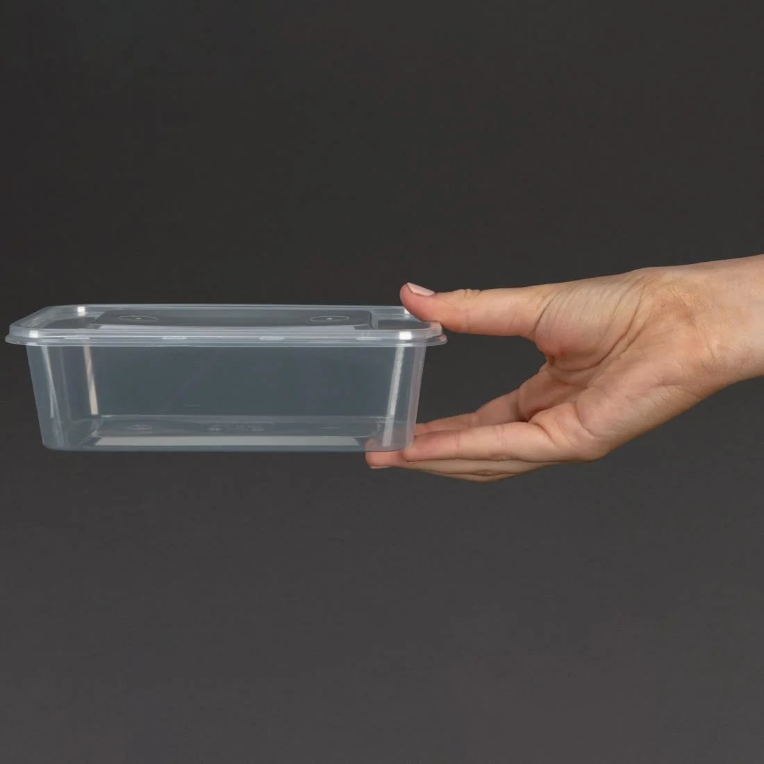 Fiesta Recyclable Plastic Microwavable Containers with Lid Medium 650ml (Pack of 250) - Image 10