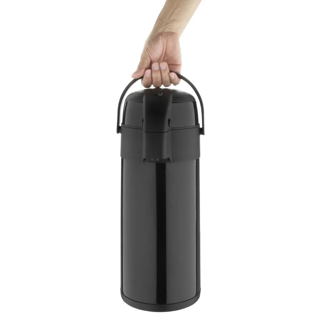Olympia Pump Action Stainless Steel Double Wall Airpot Black - Image 2