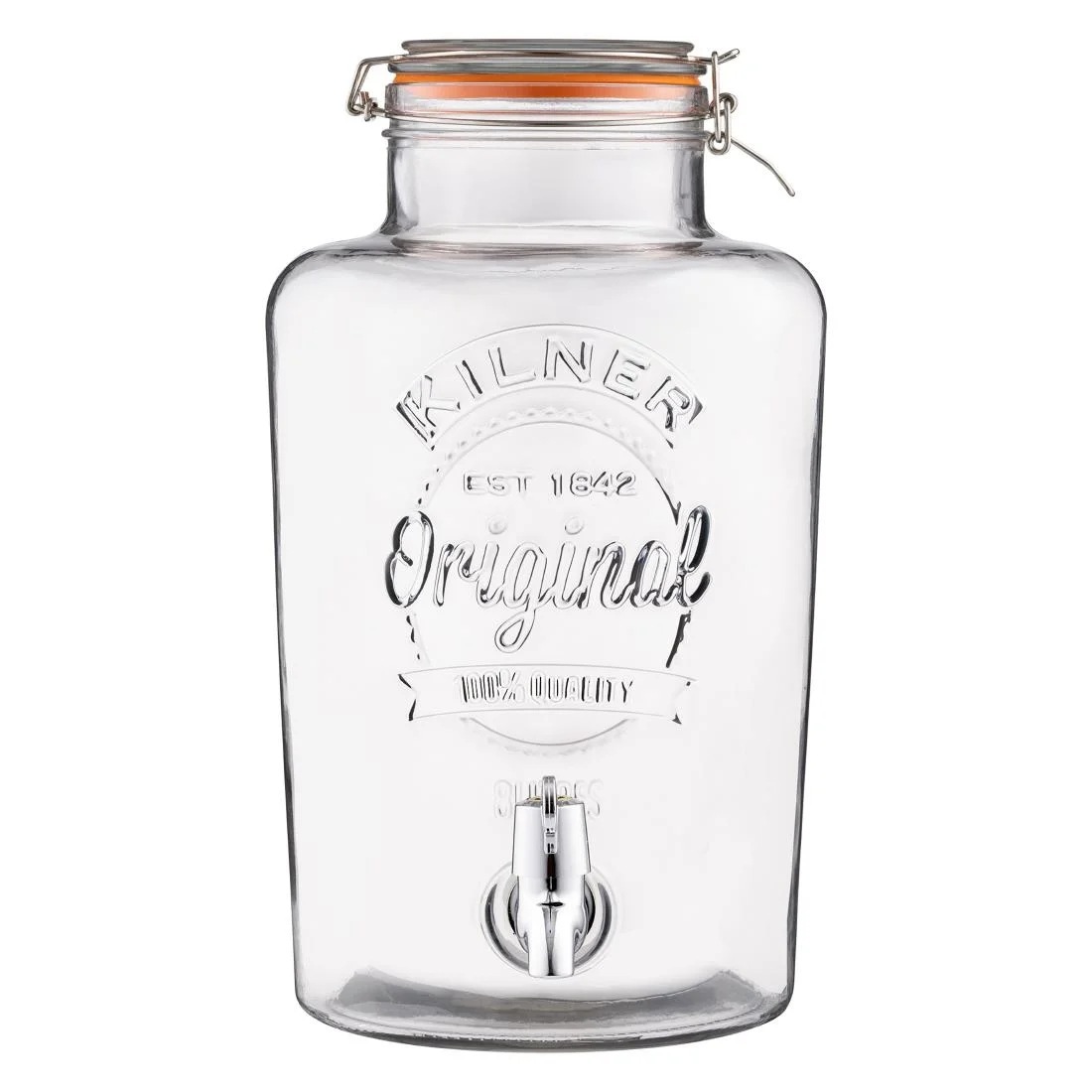 Kilner Clip Top Round Drinks Dispenser 8000ml