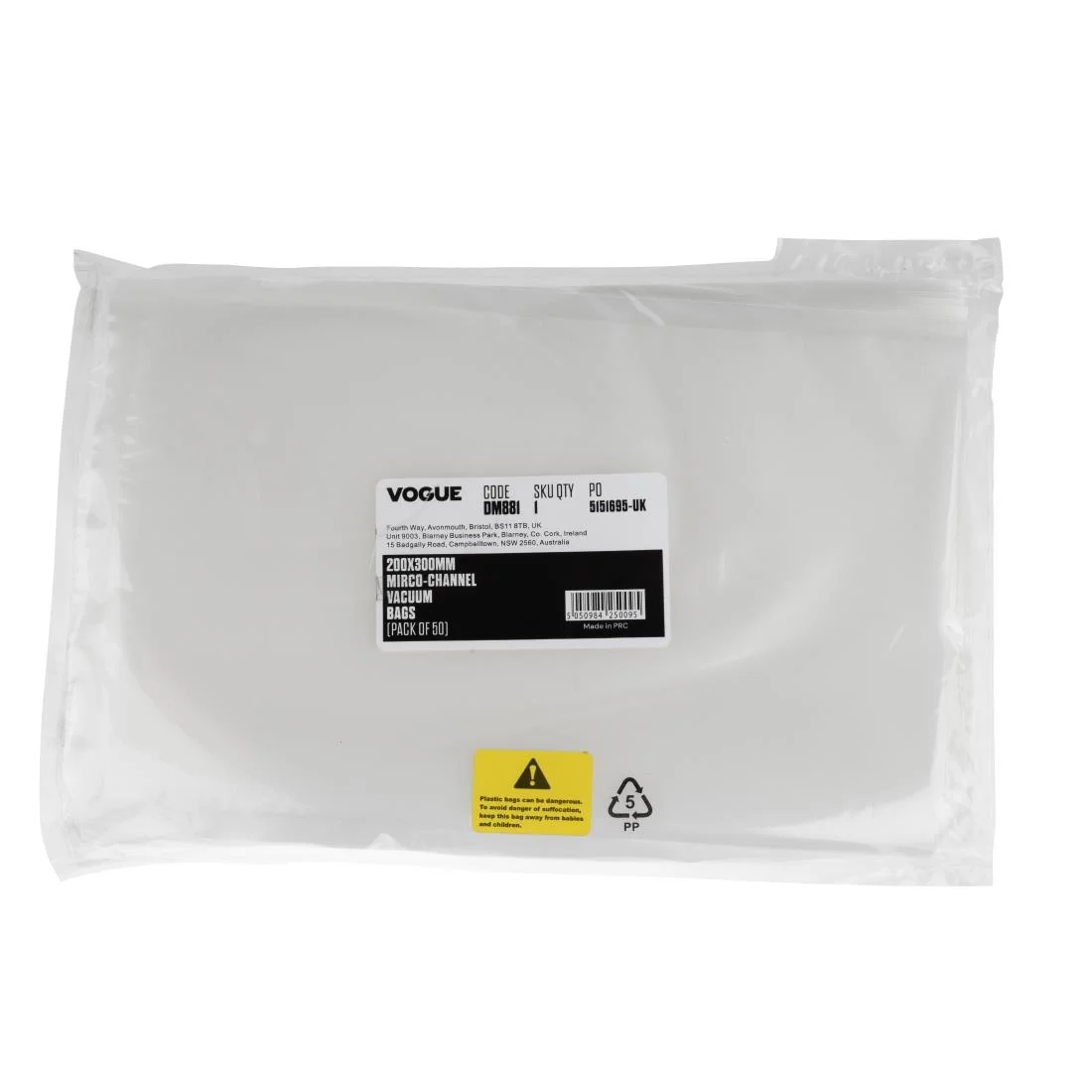 Vacuum Pack Bags 200 x 300mm