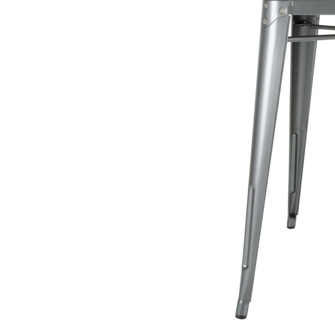 Bolero Bistro Square Steel Table Gun Metal 668mm - Image 3
