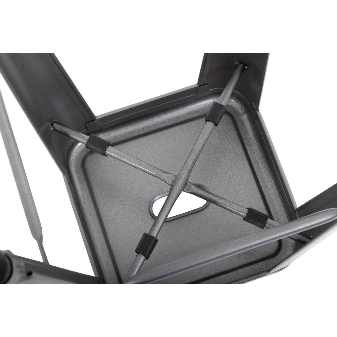 Bolero Bistro Steel High Stool Gun Metal (Pack of 4) - Image 8